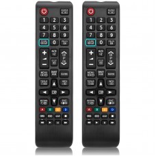 (Pack of 2) Universal Remote Control for Samsung TV Remote Replacement for All Samsung LED QLED UHD SUHD HDR LCD Frame Curved Solar HDTV 4K 8K 3D Smart TVs,with Teletext Button
