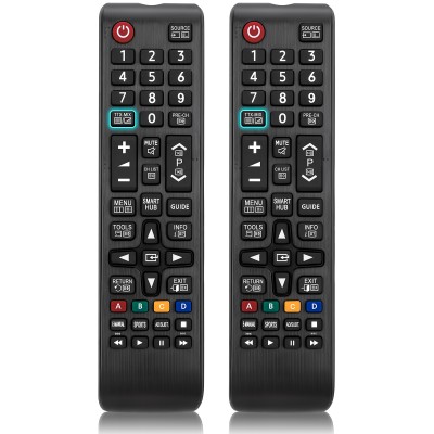 (Pack of 2) Universal Remote Control for Samsung TV Remote Replacement for All Samsung LED QLED UHD SUHD HDR LCD Frame Curved Solar HDTV 4K 8K 3D Smart TVs,with Teletext Button