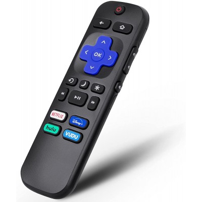 EWO'S Remote Control for All Hisense-Sharp-Roku TV Remote Replacement, with Buttons for Netflix, Disney, Hulu, VUDU