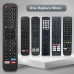 Universal Remote Control for Hisense LED Smart TVs, Replacement Remote EN2B27 with Netflix, Prime Video, YouTube Buttons